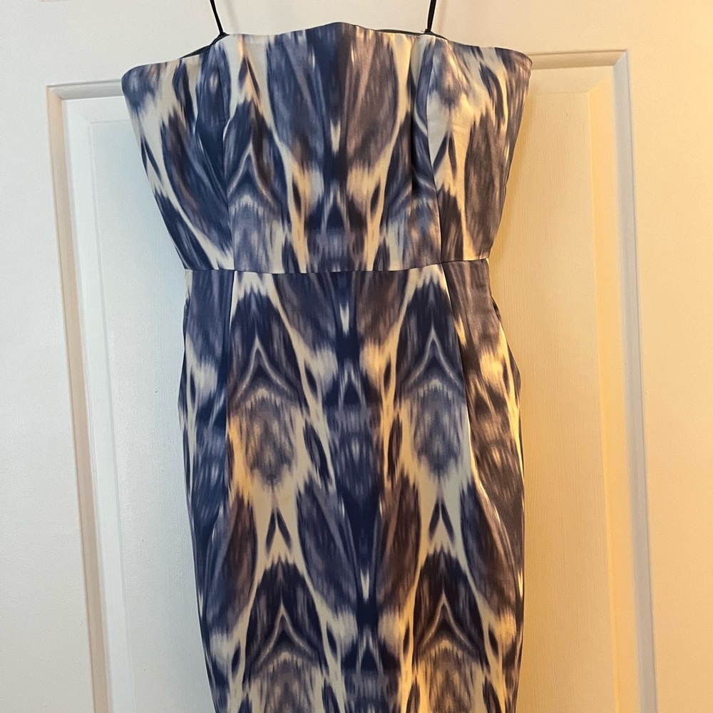 J. Crew Collection Strapless Silk Ikat Dress